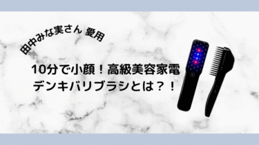 田中みな実さんも愛用！デンキバリブラシとは！？10分で小顔？！詳しく調べてみた